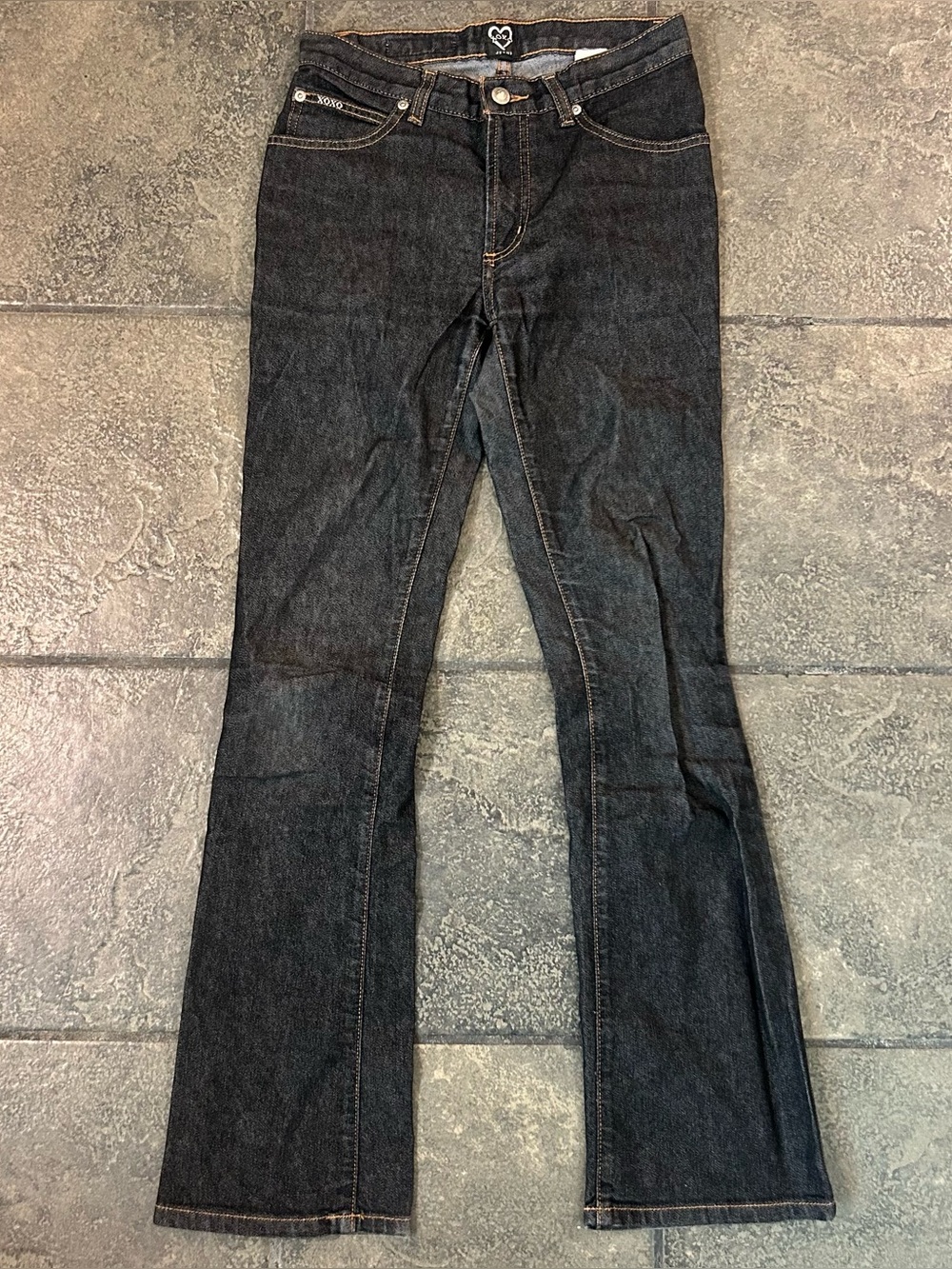 Vintage XOXO Denim Blue Jeans Women’s Size 1/4 Western Rodeo Boot Cut Flare Leg